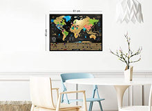 Carica l&#39;immagine nel visualizzatore di Gallery, Due Mappe Da Grattare: Mappa Del Mondo Grattare Con Bandiere (61x43 Cm) +... - Ilgrandebazar