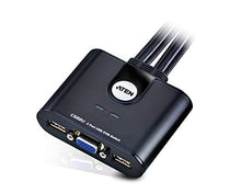 Carica l&#39;immagine nel visualizzatore di Gallery, Aten CS22U KVM Switch 2-&gt; 1 USB Black - Ilgrandebazar