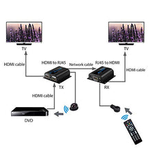 Carica l&#39;immagine nel visualizzatore di Gallery, ESYNiC 1080P 60M HDMI Extender con 2 Porta Splitter Loop su Singolo... - Ilgrandebazar
