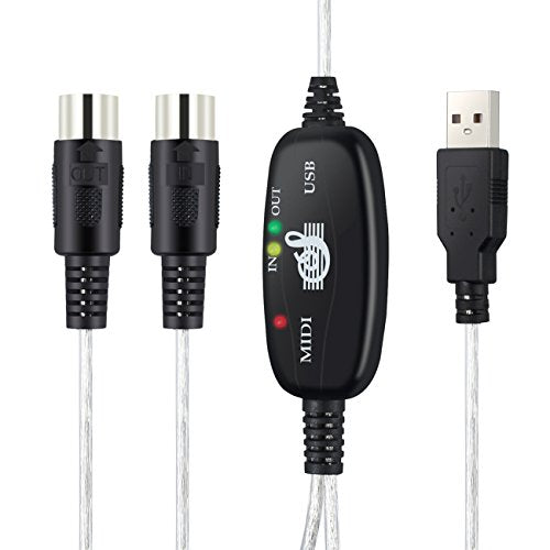 Neoteck Adattatore USB a MIDI 6Ft 2M Cavo Interfaccia a midi