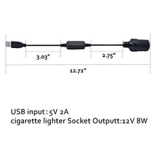Carica l&#39;immagine nel visualizzatore di Gallery, USB a maschio a 12 V auto presa accendisigari femmina convertitore