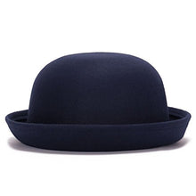 Carica l&#39;immagine nel visualizzatore di Gallery, Magik, cappello Fedora in lana con bordo rialzato, bombetta da uomo o Navy - Ilgrandebazar