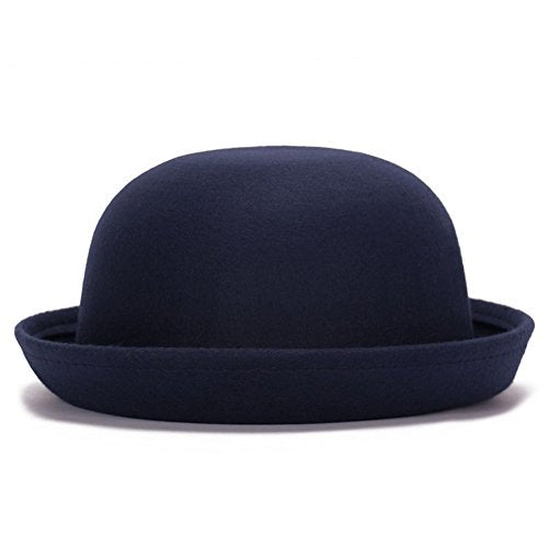 Magik, cappello Fedora in lana con bordo rialzato, bombetta da uomo o Navy - Ilgrandebazar