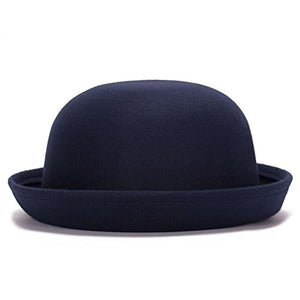 Magik, cappello Fedora in lana con bordo rialzato, bombetta da uomo o Navy - Ilgrandebazar