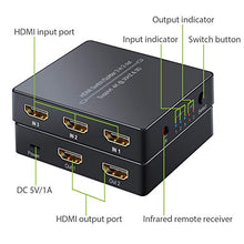 Carica l'immagine nel visualizzatore di Gallery, LiNKFOR 4K HDMI Switch 3 In 2 Out con IR Telecomando 3 Porte Switcher 2...