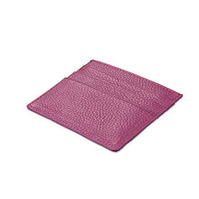 Carica l&#39;immagine nel visualizzatore di Gallery, Hibate, porta carte di credito sottile, unisex, in vera pelle, A_viola Viola