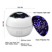 Carica l&#39;immagine nel visualizzatore di Gallery, KKTICK Stelle Lampada, Proiettore Luce Notturna per Bambini con 4... - Ilgrandebazar