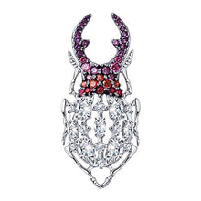 Carica l&#39;immagine nel visualizzatore di Gallery, SOKOLOV Jewelry Spilla Glitter in Argento Elegante con Corindone Rosso e... - Ilgrandebazar