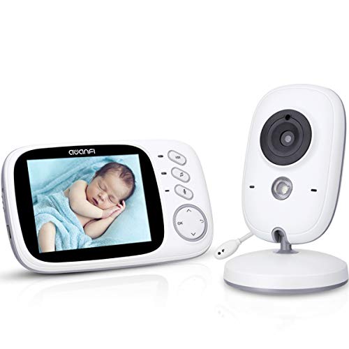 Baby Monitor Videocamera con Visione Notturna,Schermo Schermo da 3.2 Pollici