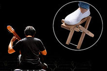 Carica l&#39;immagine nel visualizzatore di Gallery, Rayzm Sgabello / Poggiapiedi in Legno per Chitarra, Poggia Piede Pieghevole... - Ilgrandebazar