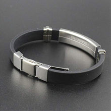Carica l&#39;immagine nel visualizzatore di Gallery, ODETOJOY Nera Costellazione Scorpione Bracciale Uomo Acciaio Inossidabile Segno Zodiacale 12 Zodiaci bracciali Silicone astrologia Oroscopo (Acquario)