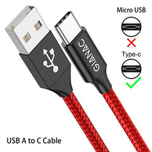 Carica l'immagine nel visualizzatore di Gallery, GIANAC Cavo USB [4 Pezzi 0.3M+1M+2M+3M] 3A Nylon Type-C di Rapida...