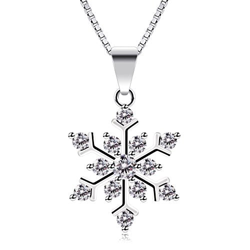 B.Catcher collana in argento con pendente zircone a forma di fiocco di... - Ilgrandebazar
