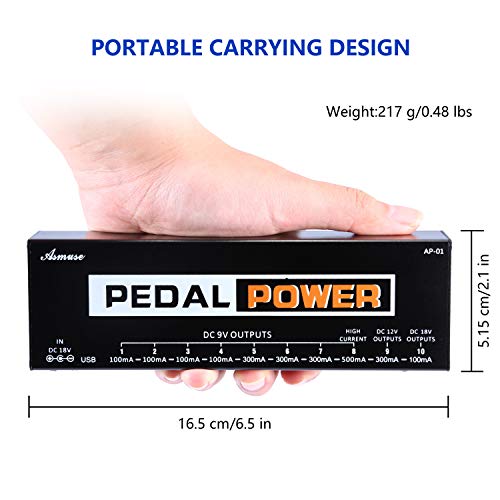 asmuse pedal power Asmuse Mini Alimentatore Pedali Chitarra Noiseless Portatile 9V 12V Ne – Ilgrandebazar.it