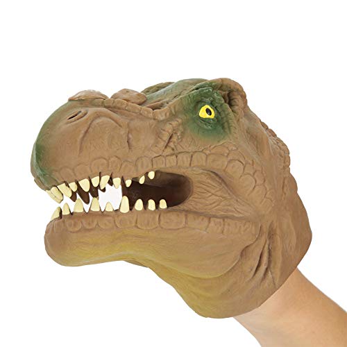 Dinosauro Mano Puppet Gloves, 6 Pollici Tyrannosaurus Rex Gioco di Marrone - Ilgrandebazar