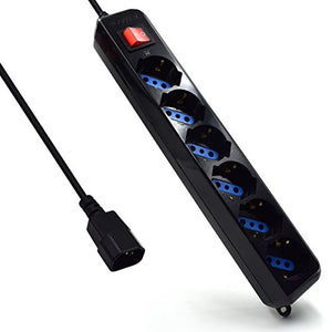Ewent EW3925 Multipresa, Ciabatta Elettrica, Spina VDE per UPS, 6 Uscite...