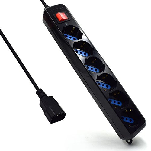 Ewent EW3925 Multipresa, Ciabatta Elettrica, Spina VDE per UPS, 6 Uscite...