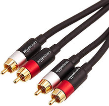 Carica l&#39;immagine nel visualizzatore di Gallery, AmazonBasics - Cavo audio RCA da 2 maschi a 2 maschi, 1,2 metri m