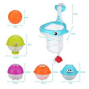 Joyoldelf 8 pz Giochi Bagnetto - 2-in-1 di Tiro e Pesca con 4... - Ilgrandebazar