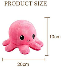Carica l'immagine nel visualizzatore di Gallery, Polpo reversibile, giocattoli morbidi a doppia faccia, polpo farcito, mini polpo carino, bambola di peluche, regali creativi per bambini / ragazze e ragazzi / amici (Rosa + blu)