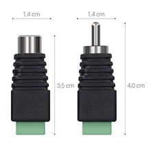 Carica l'immagine nel visualizzatore di Gallery, kwmobile set 5x adattatore RCA - sdoppiatore con attacco cinch - presa a 2...