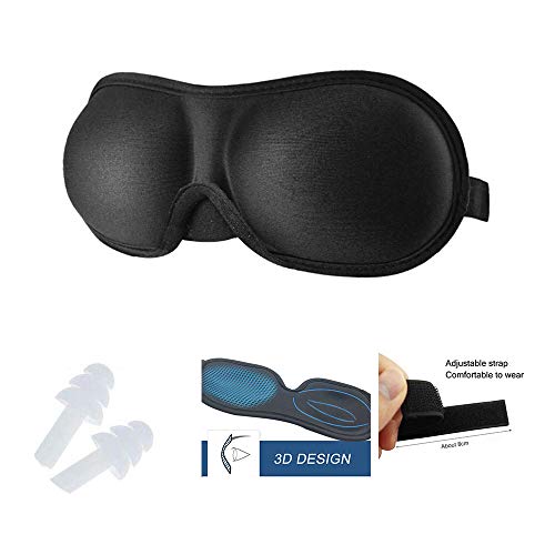 Contorno 3D Sonno Maschera,copertura per ombretto nero,Sonno Occhiali per... - Ilgrandebazar