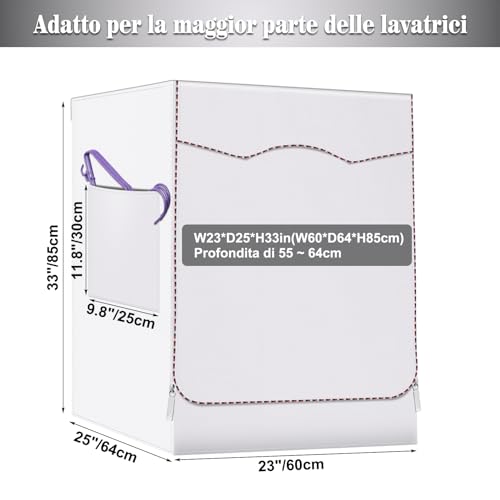 LEESITEC Copertura per Lavatrice da Esterno Impermeabile Copertura per LEESITEC Copertura per Lavatrice da Esterno Impermeabile Copertura per