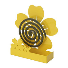 Carica l'immagine nel visualizzatore di Gallery, Porta Zampirone in Metallo Fiore Giallo. Portazampirone da interno o da esterno 17X5X18cm