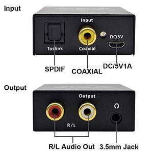 AMANKA Digitale ad Analogico Convertitore Adattatore Audio Uscita 3.5mm da...