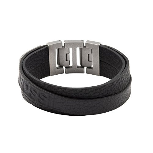 FOSSIL Bracciale JF84818040 in pelle nera - Ilgrandebazar