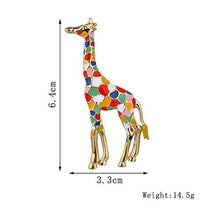 Carica l&#39;immagine nel visualizzatore di Gallery, AILUOR Giraffe Spilla, Smalto Spilla s Animale Sveglio Multicolore - Ilgrandebazar