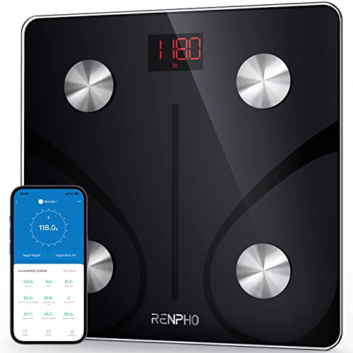Bilancia Digitale Intelligente FITINDEX Bluetooth | 13 Funzioni: Massa Grassa, BMI, Idratazione | Sincro Con App E Health | Vetro Temperato