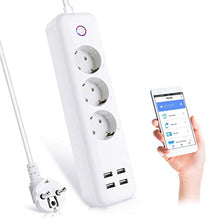 Carica l&#39;immagine nel visualizzatore di Gallery, Ciabatta WiFi Intelligente Multipresa a 3 AC+ 4 USB Controllo Remoto Alexa,...