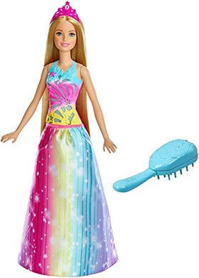 Barbie Bambola Principessa Pettina e Brilla con Capelli Biondi e Abito... - Ilgrandebazar