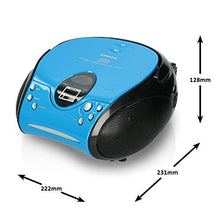 Carica l&#39;immagine nel visualizzatore di Gallery, Lenco SCD-24 Stereo Boombox, Radio FM, CD-Player, Blu/Nero