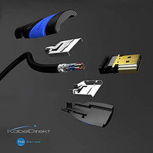 Carica l'immagine nel visualizzatore di Gallery, KabelDirekt Cavo HDMI 4K, Compatibile con 2.0a/b, 2.0, 20 m, Nero/Blu - Ilgrandebazar