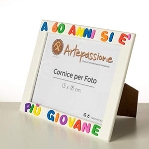 Cornici per foto in legno 13x18cm con scritto A 60 Anni si è più Giovane, da...
