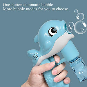 WELLXUNK Pistola a Bolle di Sapone, Macchina per Fare Automatica, Blu