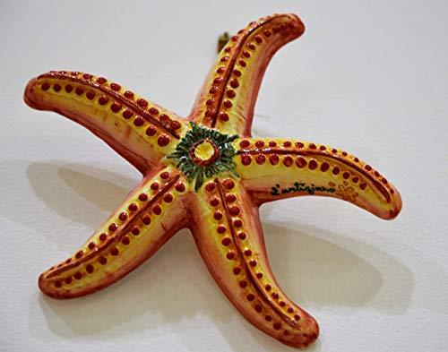 Stella marina in ceramica dipinta a mano