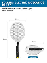 Carica l&#39;immagine nel visualizzatore di Gallery, Myguru Racchetta Zanzare Elettrica Pieghevole, 4000V Swatter Elettrico USB...