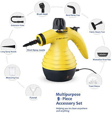 Carica l&#39;immagine nel visualizzatore di Gallery, Multiusi Pulitore a Vapore,Portatile Piroscafo con 9 Accessori per...