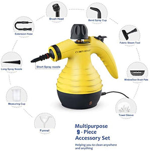 Multiusi Pulitore a Vapore,Portatile Piroscafo con 9 Accessori per...