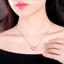 Carica l&#39;immagine nel visualizzatore di Gallery, Qings - Collana con Ciondolo a Forma di Cuore, in Argento Sterling Silver