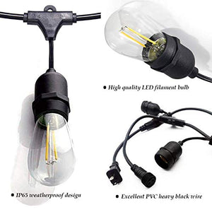 Svater Catena Luminosa Lampadina Commerciale S14 2x15M Luci a Stringa Eu&uk - Ilgrandebazar