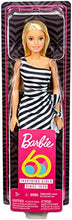 Carica l&#39;immagine nel visualizzatore di Gallery, Mattel Barbie 60° Anniversario, Bambola con Vestito a Righe Bianco e Nero,... - Ilgrandebazar