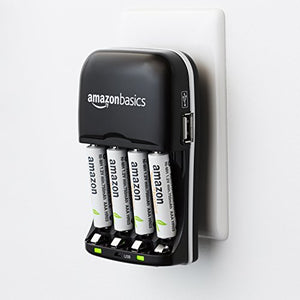 AmazonBasics - Carica batterie con porta USB per Ni-MH AA e AAA - Ilgrandebazar
