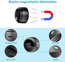 Carica l&#39;immagine nel visualizzatore di Gallery, Mini telecamera di sorveglianza, WiFi Full HD 1080P WLAN con rilevazione di...