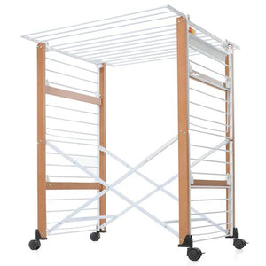 Foppapedretti Gulliver Stendibiancheria Pieghevole, Bianco / Marrone (Noce) - Ilgrandebazar