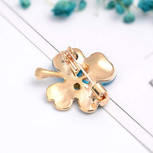 Carica l'immagine nel visualizzatore di Gallery, Joyfulshine Donna Spilla Cristallo Quadrifoglio Spille 18K Oro Oro-blu Oceano - Ilgrandebazar