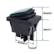 Carica l'immagine nel visualizzatore di Gallery, Taiss/2Pz Impermeabile 16A 250V 20A 125V 4 Pin 2 Posizioni ON/OFF DPST Rosso...